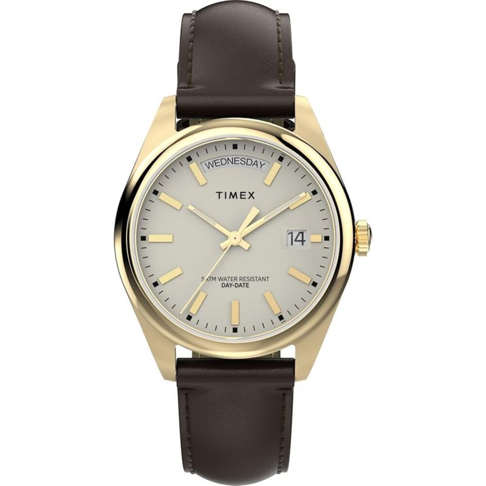 Timex Classic Day-Date Leather Ladies Watch